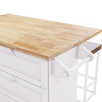 Farmhouse Kitchen Island Set with Drop Leaf