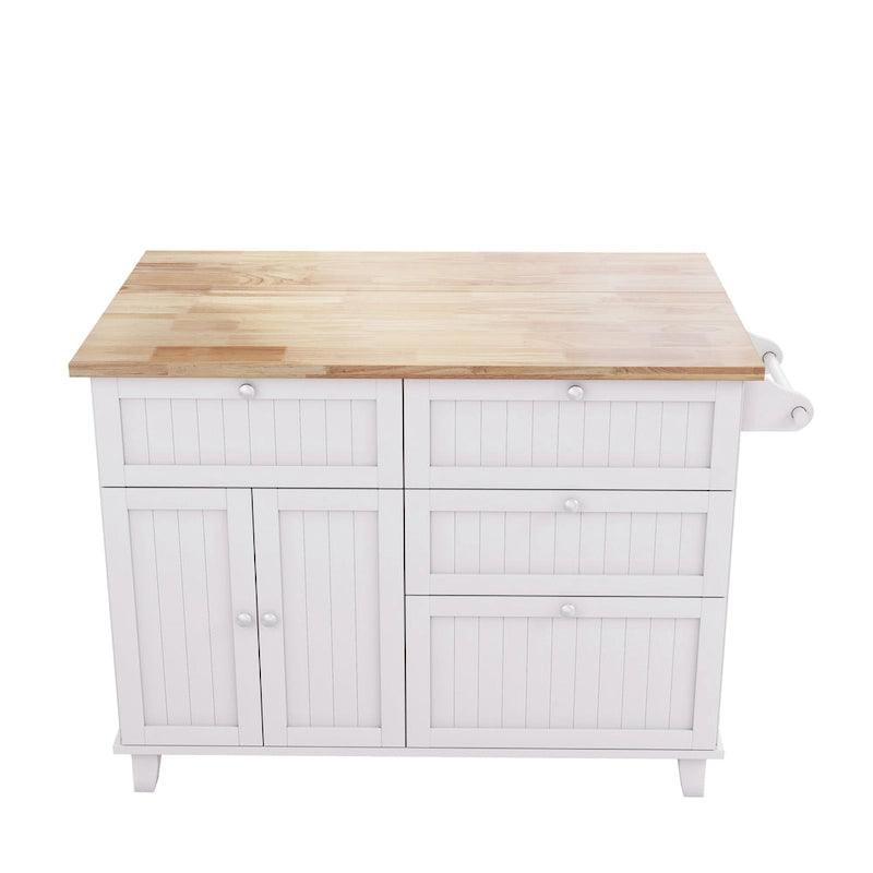 Farmhouse Kitchen Island Set with Drop Leaf