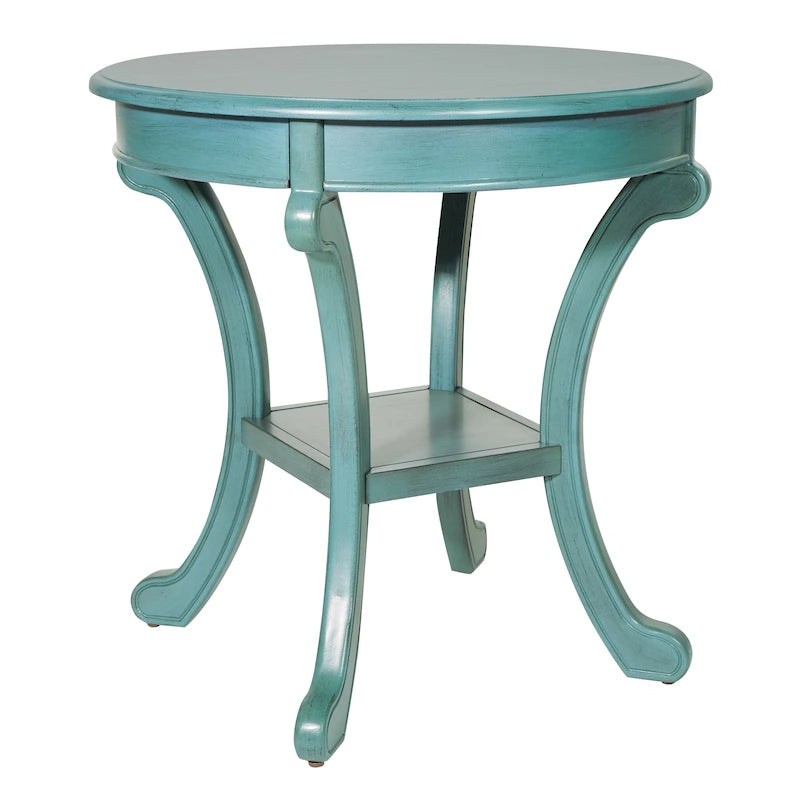 Copper Grove Korostyshiv Hand-painted Transitional Accent Table