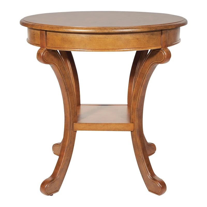 Copper Grove Korostyshiv Hand-painted Transitional Accent Table