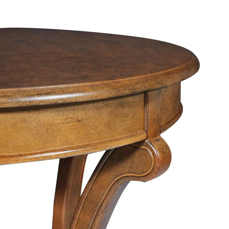Copper Grove Korostyshiv Hand-painted Transitional Accent Table