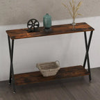 33.5 Narrow Sofa Table with Storage Shelf