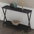 33.5 Narrow Sofa Table with Storage Shelf