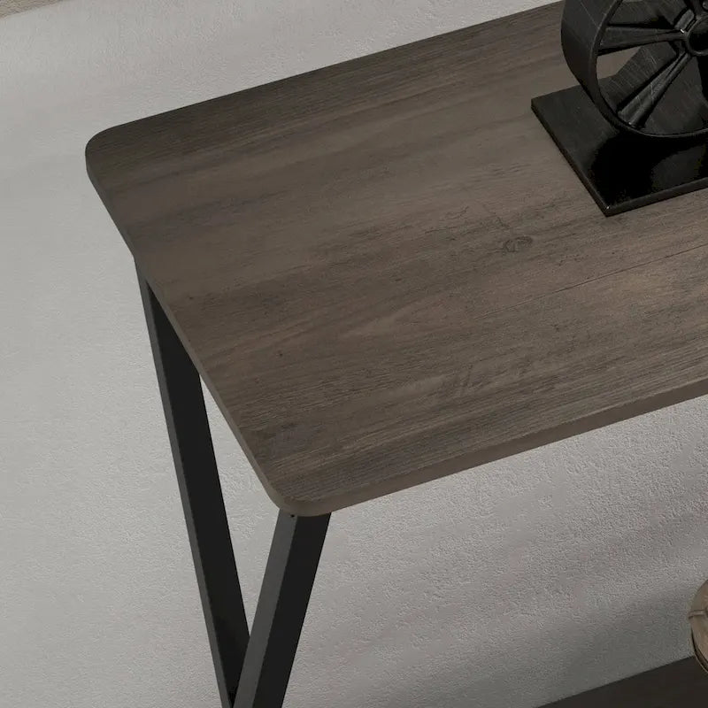 33.5 Narrow Sofa Table with Storage Shelf