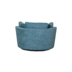 54 Wide Elegant Round Swivel Barrel Chair, Chair and a Half