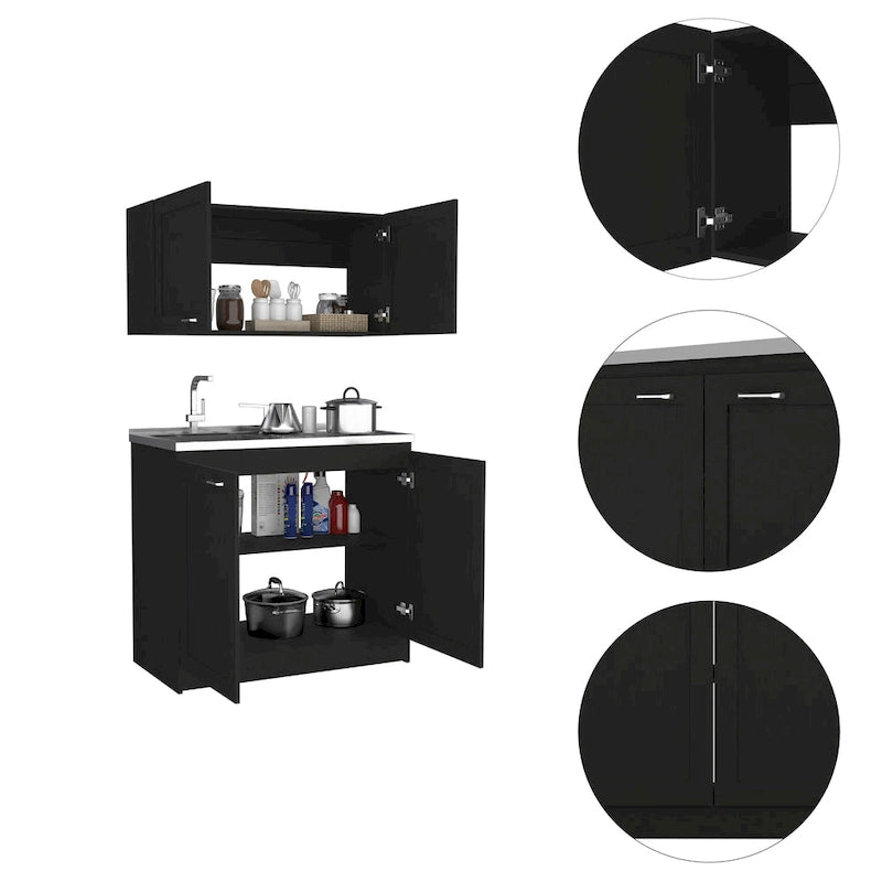 FM Furniture Perseus Cabinet Set, Two Parts Set