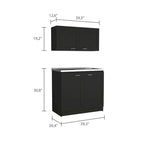 FM Furniture Perseus Cabinet Set, Two Parts Set