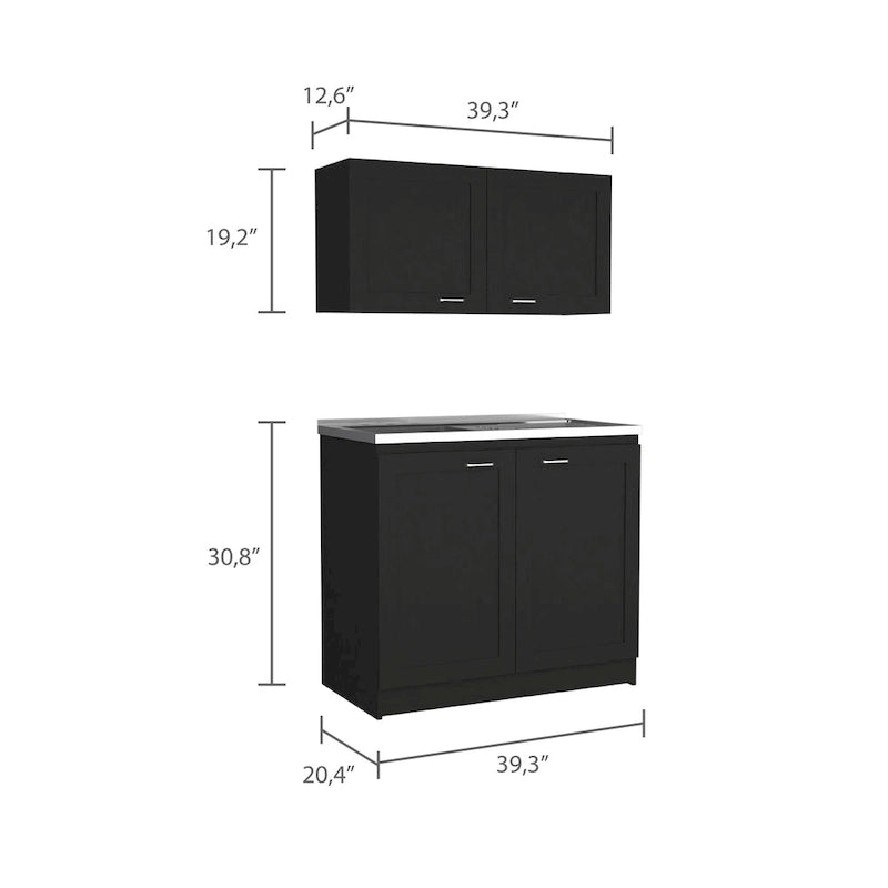 FM Furniture Perseus Cabinet Set, Two Parts Set