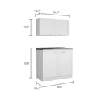 FM Furniture Perseus Cabinet Set, Two Parts Set