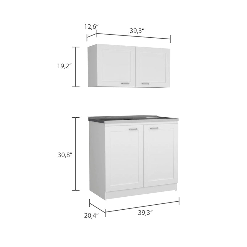 FM Furniture Perseus Cabinet Set, Two Parts Set