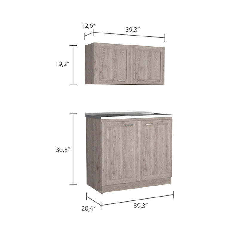 FM Furniture Perseus Cabinet Set, Two Parts Set