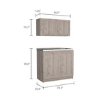 FM Furniture Perseus Cabinet Set, Two Parts Set