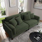 Modern 90 inch Sofa Comfy Corduroy Deep Seats Sofa