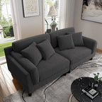 Modern 90 inch Sofa Comfy Corduroy Deep Seats Sofa