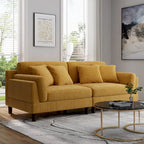 Modern 90 inch Sofa Comfy Corduroy Deep Seats Sofa
