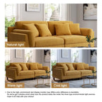 Modern 90 inch Sofa Comfy Corduroy Deep Seats Sofa