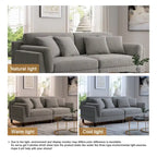 Modern 90 inch Sofa Comfy Corduroy Deep Seats Sofa
