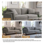 Modern 90 inch Sofa Comfy Corduroy Deep Seats Sofa