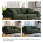 Modern 90 inch Sofa Comfy Corduroy Deep Seats Sofa