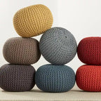 Asilah Indoor and Outdoor Round Pouf - 20X20X14