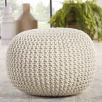 Asilah Indoor and Outdoor Round Pouf - 20X20X14