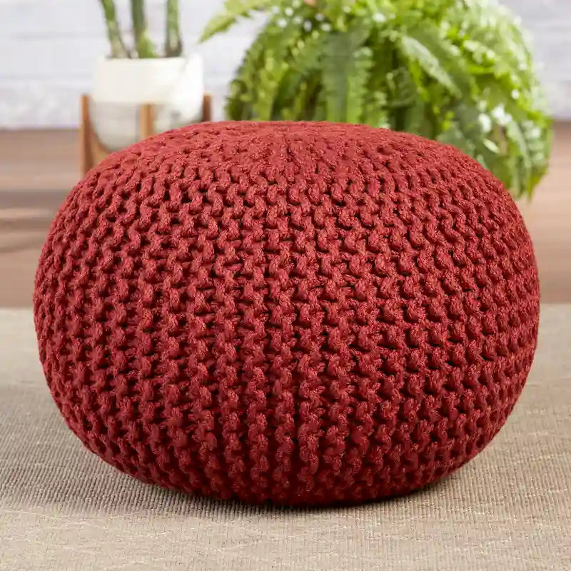 Asilah Indoor and Outdoor Round Pouf - 20X20X14