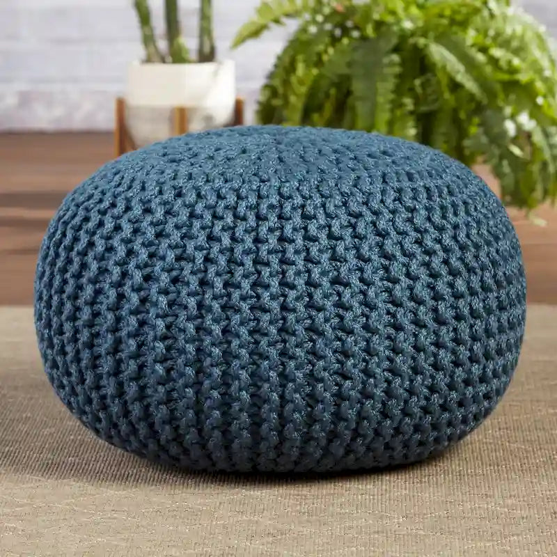 Asilah Indoor and Outdoor Round Pouf - 20X20X14