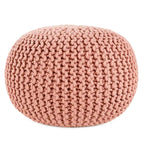 Asilah Indoor and Outdoor Round Pouf - 20X20X14