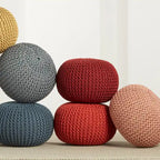Asilah Indoor and Outdoor Round Pouf - 20X20X14