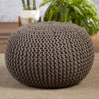 Asilah Indoor and Outdoor Round Pouf - 20X20X14