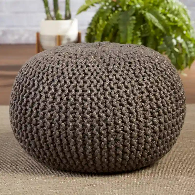 Asilah Indoor and Outdoor Round Pouf - 20X20X14