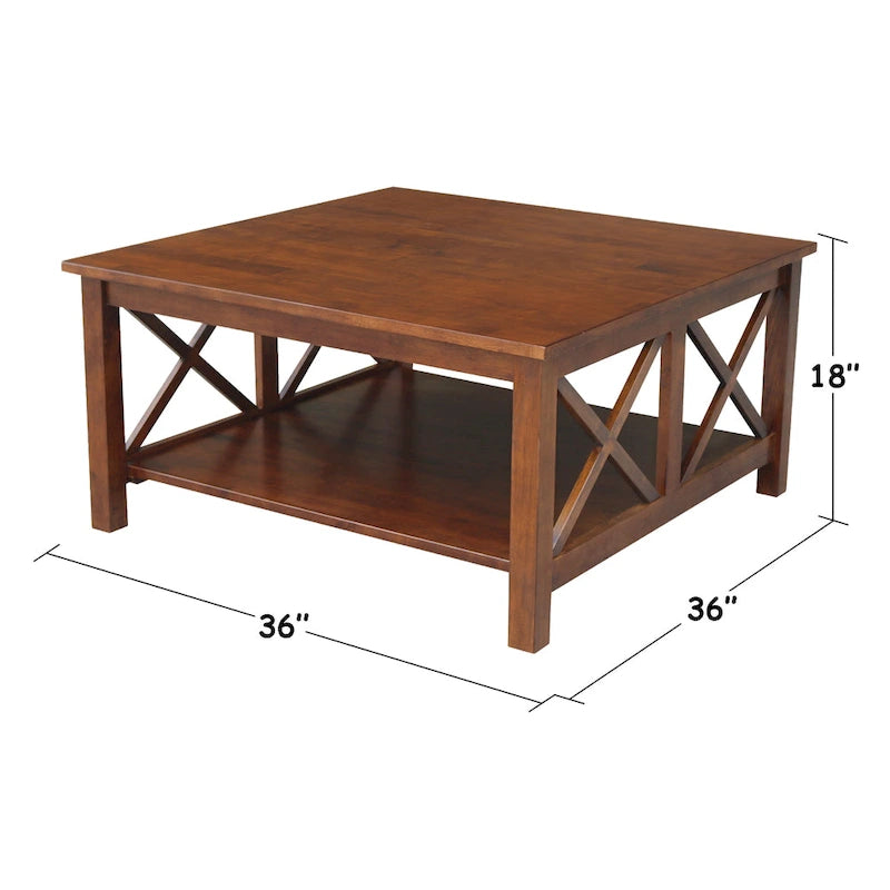 International Concepts Hampton Solid Wood Square Coffee Table - 36 x 36