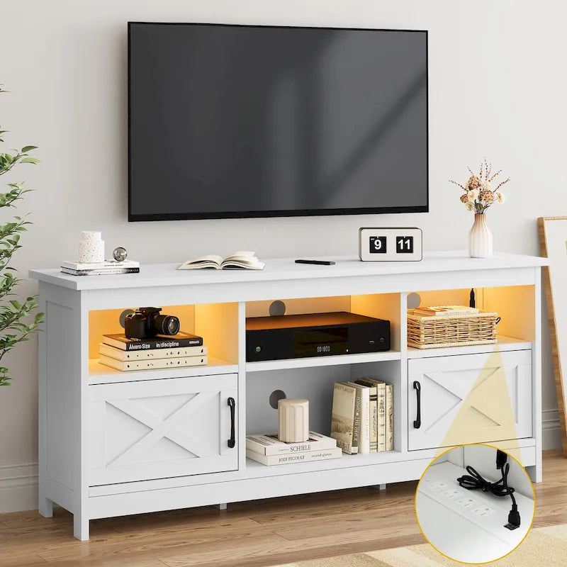 Moasis Farmhouse TV Stand for 65/55TV