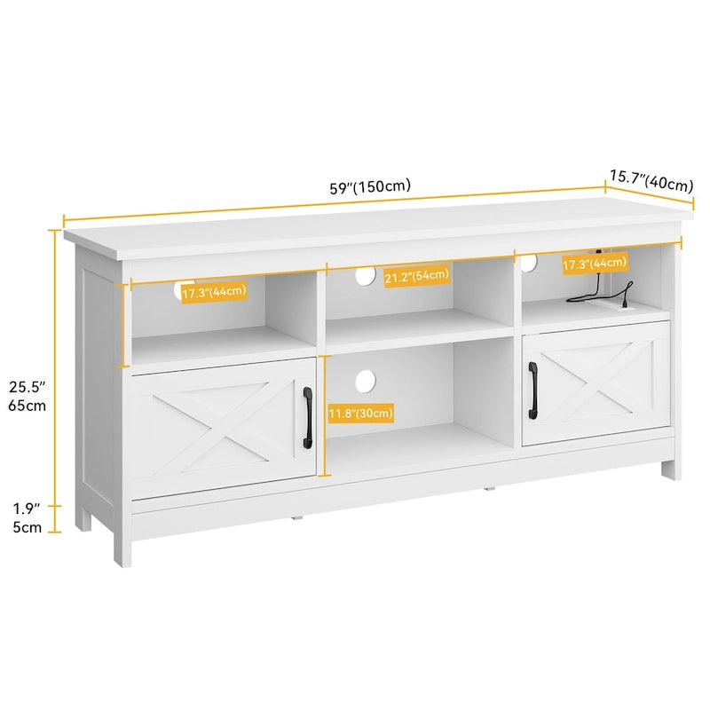 Moasis Farmhouse TV Stand for 65/55TV