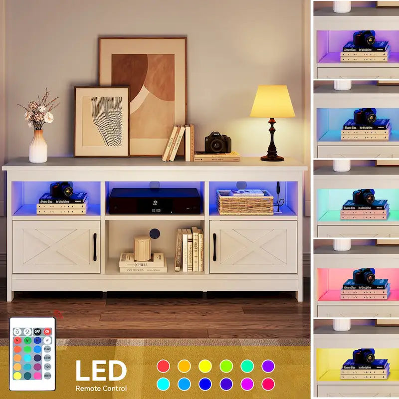 Moasis Farmhouse TV Stand for 65/55TV