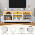 Moasis Farmhouse TV Stand for 65/55TV
