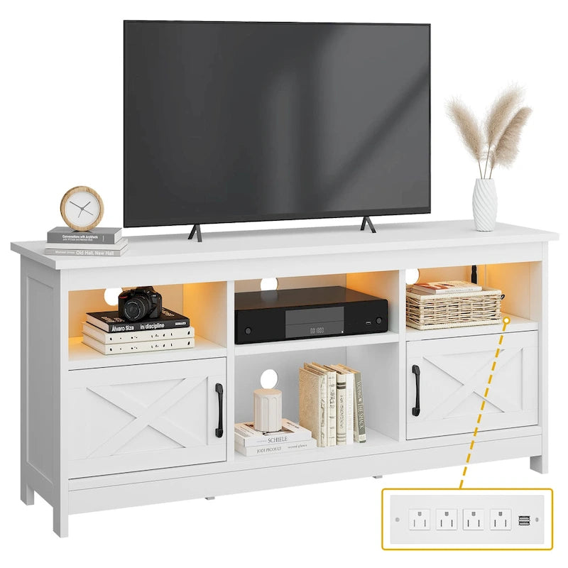 Moasis Farmhouse TV Stand for 65/55TV