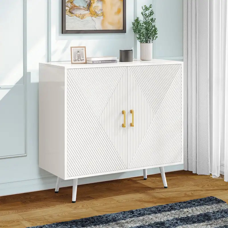 Moasis Modern Wooden 2-door Accent Cabinet