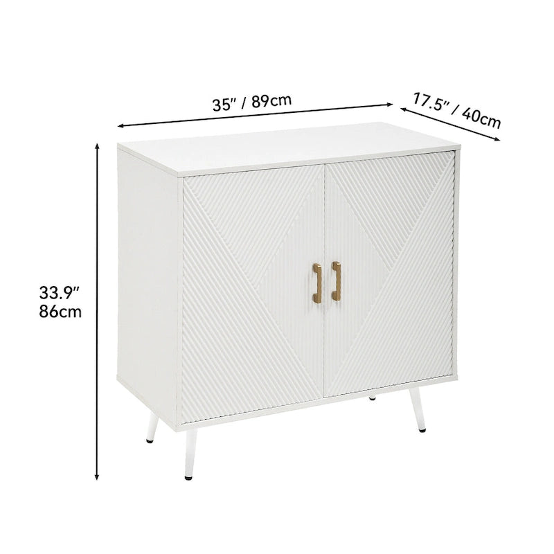Moasis Modern Wooden 2-door Accent Cabinet