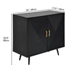 Moasis Modern Wooden 2-door Accent Cabinet