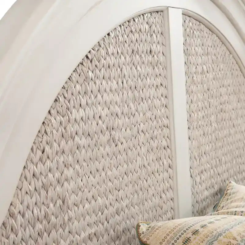 Roanoke Dove White Woven Seagrass Headboard