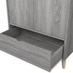 DH BASIC Minimalist Mid-Century Modern Distressed Grey 1-Drawer Wardrobe Armoire by Denhour