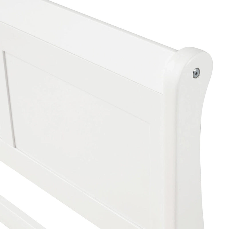 Wooden Slat Support Wood Platform Bed with Headboard