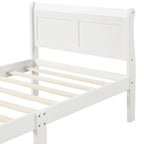 Wooden Slat Support Wood Platform Bed with Headboard