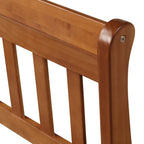 Wooden Slat Support Wood Platform Bed with Headboard