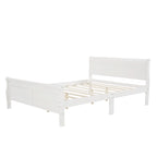 Wooden Slat Support Wood Platform Bed with Headboard