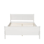 Wooden Slat Support Wood Platform Bed with Headboard