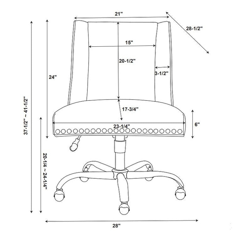 Linon Terence Swivel Office Chair