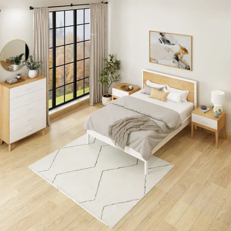 Plank and Beam Duo Queen-Size Bed