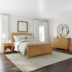 Oak Park Brown Wood Queen Bed, Nightstand and Dresser